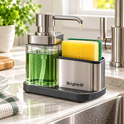 Brightrill® SinkSmart Soap Dispenser with Sponge Holder