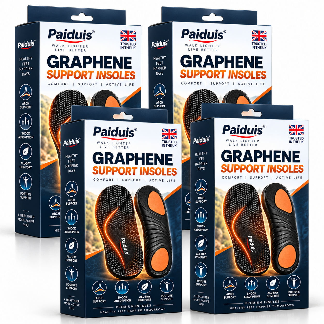 4 Pairs – Graphene Support Pack