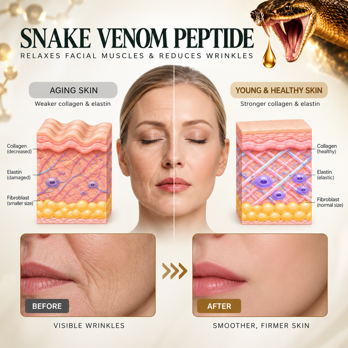🔥 LAST DAY: 80% OFF |Purelora® Snake Venom Peptide Renewal Serum – Firming, Fine Lines & Visible Marks Care
