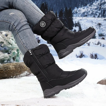 🔥 SAVE $17 |Warm Winter Ankle Booties for Women, Water‑Repellent Non‑Slip Arch Support Faux Fur Lined All‑Day‑Comfort Walking Boots