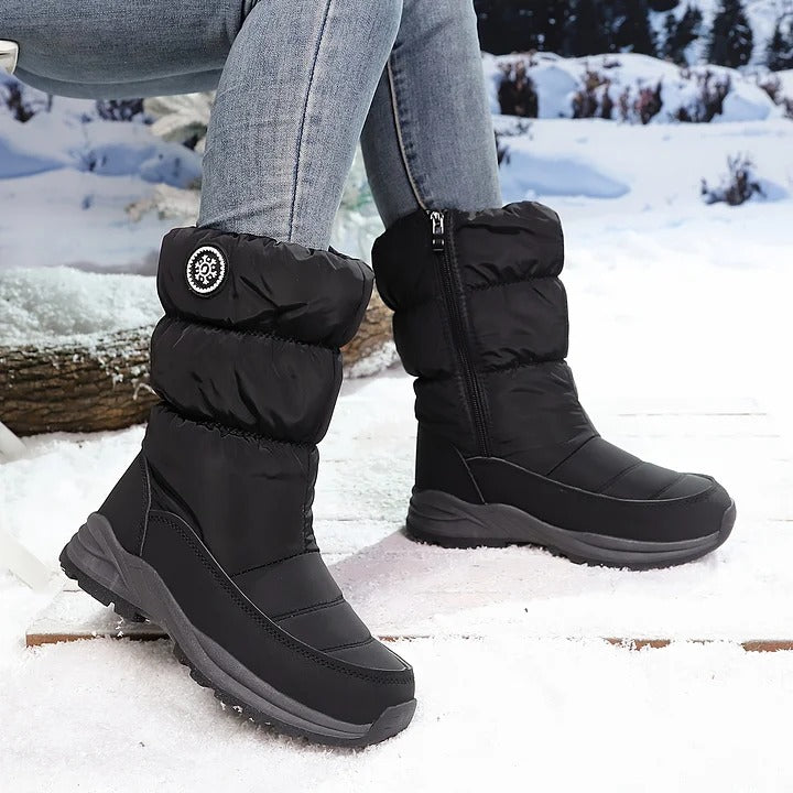 🔥 SAVE $17 |Warm Winter Ankle Booties for Women, Water‑Repellent Non‑Slip Arch Support Faux Fur Lined All‑Day‑Comfort Walking Boots