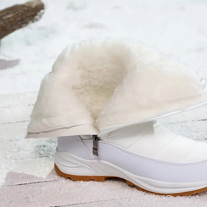 🔥 SAVE $17 |Warm Winter Ankle Booties for Women, Water‑Repellent Non‑Slip Arch Support Faux Fur Lined All‑Day‑Comfort Walking Boots